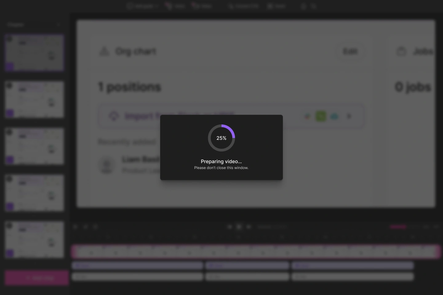 Video rendering state